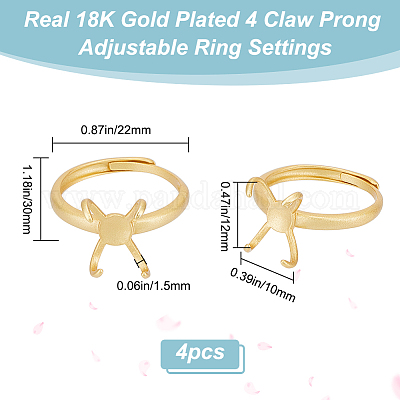 4 шт. регулируемые латунные кольцевые компоненты FIND-BBC0002-51B-1