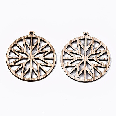 Необработанные полые деревянные подвески X-WOOD-N006-100-1