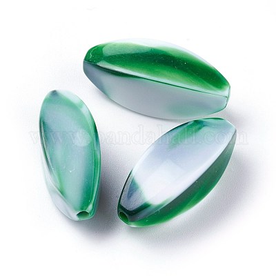 Wholesale PandaHall 30m Green Color Acrylic Imitation Beads Pearl