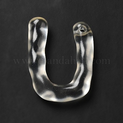 Подвески с алфавитом из прозрачной смолы RESI-C028-02U-1