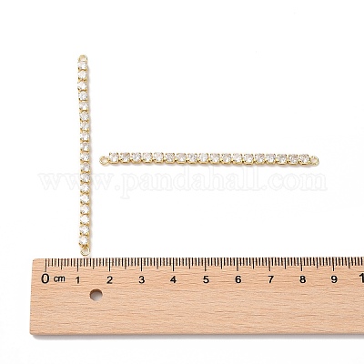 Подвески из латуни с покрытием из латуни и кубическим цирконием KK-D044-01A-G-03-1