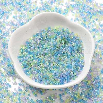 Стеклянные бусины прозрачных цветов SEED-H003-01I-1