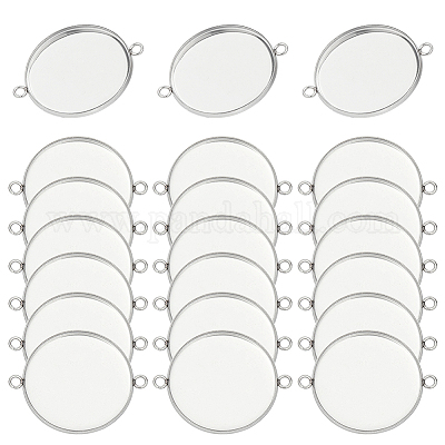 50 шт. оправы для кабошонов из нержавеющей стали 304 STAS-HY0001-88-1