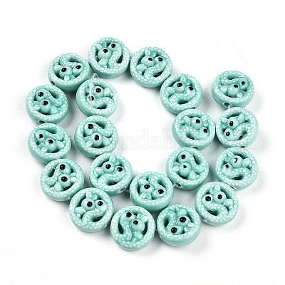 Фарфора ручной работы шарик нити PORC-N011-01B-1