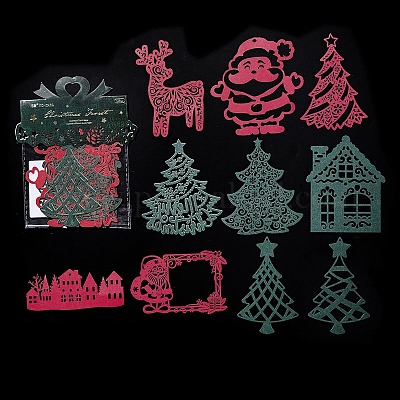10 шт. набор бумаги для скрапбукинга на рождественскую тематику DIY-Z032-03C-1