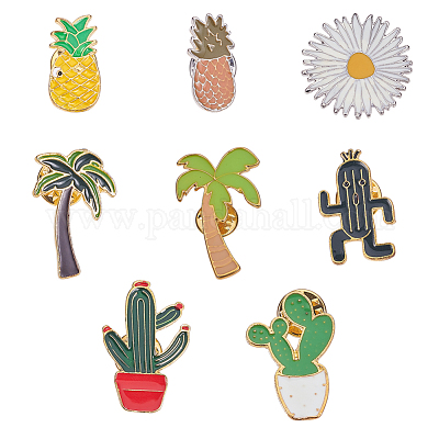 Броши pandahall из элитного сплава с эмалью JEWB-PH0001-07-1