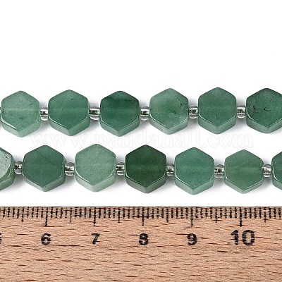 Естественный зеленый авантюрин бисер нитей G-P534-A17-02-1