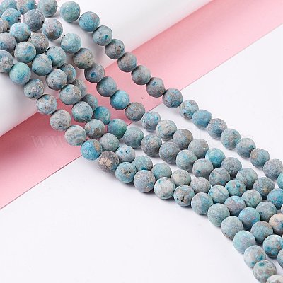 Нити из натурального пирита и бирюзы G-K317-A21-1