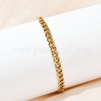 201 браслет из нержавеющей стали куба-киан для мужчин BJEW-B138-07G-1