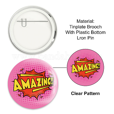 Брошь из белой жести JEWB-WH0013-024-1