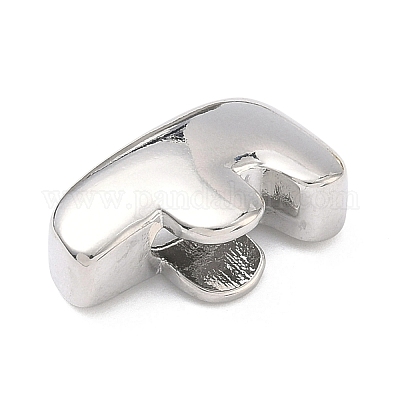 Латунные бусины с инициалами&nbsp;KK-B167-27P-01F-1