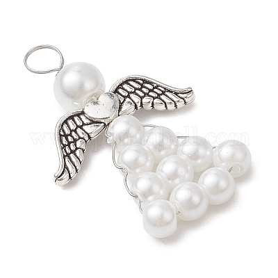 Подвески из перламутровых стеклянных бусин PALLOY-JF03206-03-1