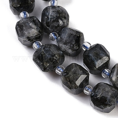 Натуральные нити бус из ларвикита G-B125-O05-01-1