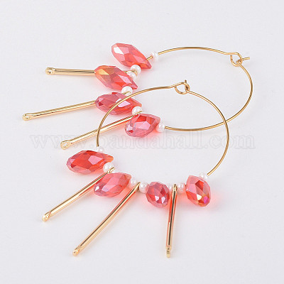 Серьги-кольца из хирургической нержавеющей стали 316L EJEW-JE03678-1