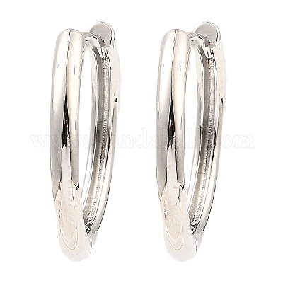 Латунные английском замке Серьги-кольца EJEW-I289-11P-1