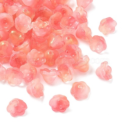 Прозрачные шапочки из стеклянных бусин GLAA-B028-01I-1