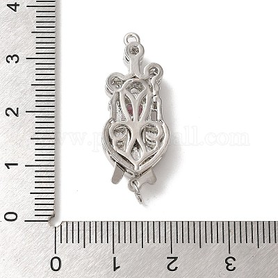 Латунные микро проложить кубического циркония ящик с застежками KK-A227-31P-1