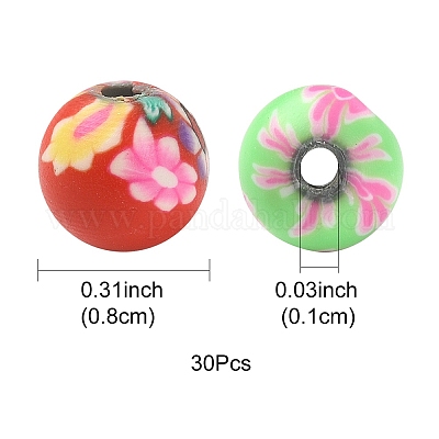 Бусины из полимерной глины  CLAY-YW0001-86-1