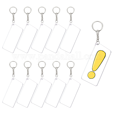Acrylic Keychain Making Kit, Clear Acrylic Keychain Blanks And