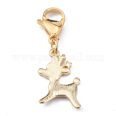 Новогодняя тема сплава эмали подвески HJEW-JM00427-01-1