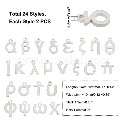 48 шт. 24 стиля подвески из нержавеющей стали 304 STAS-UN0023-47-1