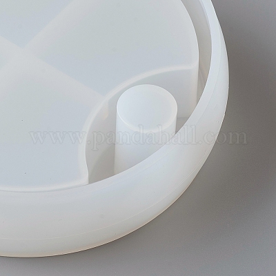 Круглый многослойный вращающийся ящик для хранения diy 4 отсеков AJEW-D046-16B-1