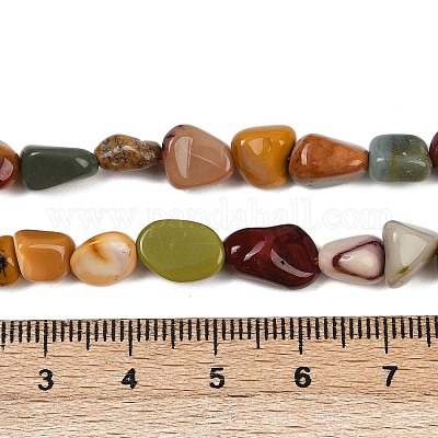 Бусы из натурального алашанского агата G-Q060-D19-02-1