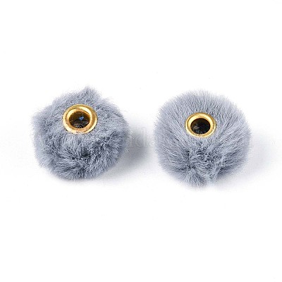 Европейские бусины с имитацией кроличьей шерсти FIND-WH0126-574Q-1