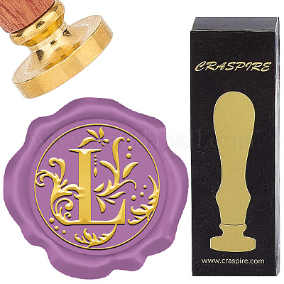 Латунные восковые печати с деревянной ручкой AJEW-WH0412-0245-1