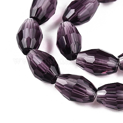 Прозрачные стеклянные бусины EGLA-A037-T6x8mm-D14-1