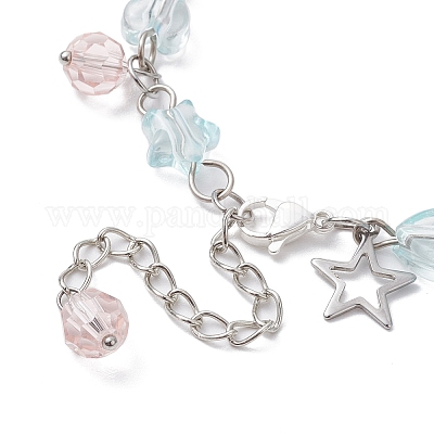 Браслеты со звездами из сплава BJEW-JB10230-1