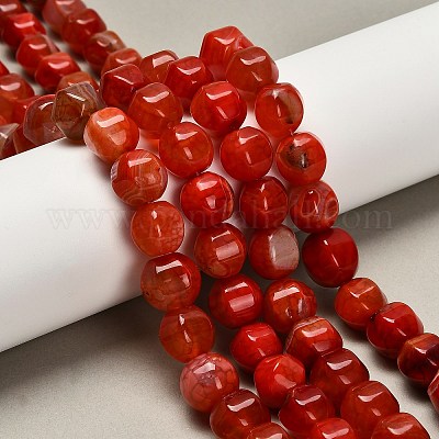 Окрашенные естественный агат бисер пряди G-G203-03-1