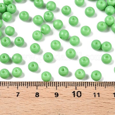 Непрозрачная выпечка окрашены стеклянные бусины DGLA-T004-02P-1