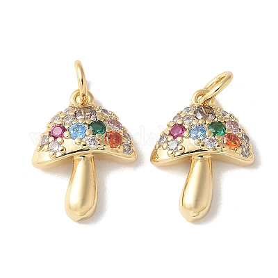 Латунные микропаве прозрачные подвески с фианитом X-KK-Q031-24G-1