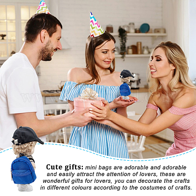 6 шт. 6 стиля мини-рюкзак для куклы из ткани&nbsp;AJEW-GA0006-55-1