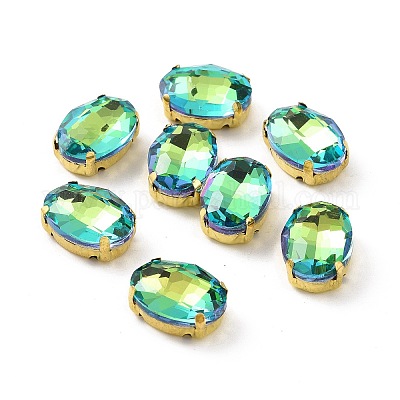 Овал пришиваем стразами DIY-E062-06G-B01-1