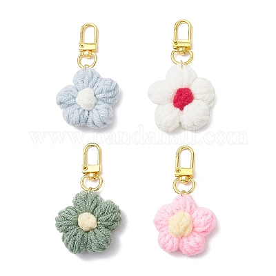 4 шт. Цветок ручной работы из хлопка HJEW-JM03697-1