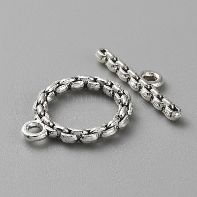 Сплавочные застежка тоггл тибетского стиля FIND-CJC0011-25E-1