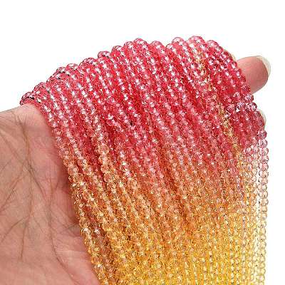 Прозрачные окрашенные стеклянные бусины X1-DGLA-A034-T3mm-A07-1