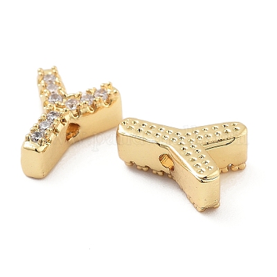 Покрытие стойки латунь микропаве прозрачные кубические циркониевые бусины KK-G500-30G-Y-1