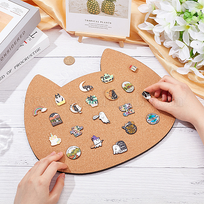 Настенная брошь в форме кошки AJEW-WH0314-511A-1