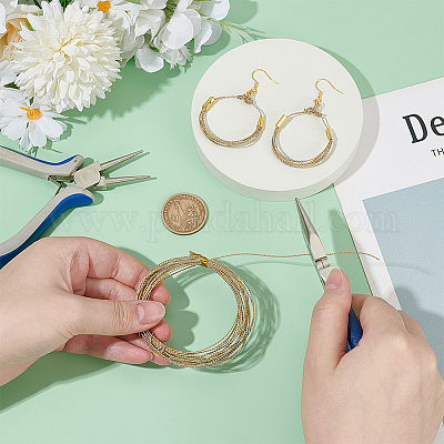 6м медной проволоки для бисероплетения для изготовления ювелирных изделий CWIR-WH0026-01A-KCGP-1