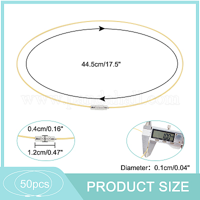 50 шт. проволока из нержавеющей стали для ожерелья TWIR-NB0001-03-1