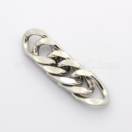 Men's Jewelry Making 304 Stainless Steel Double Link Curb Chains CHS-A003C-3.0mm-1