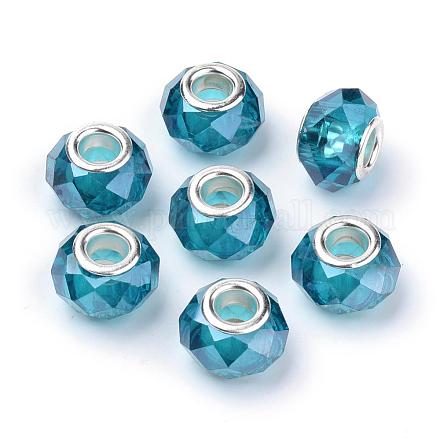 Pearlized Glass European Beads GDA002-A06-1