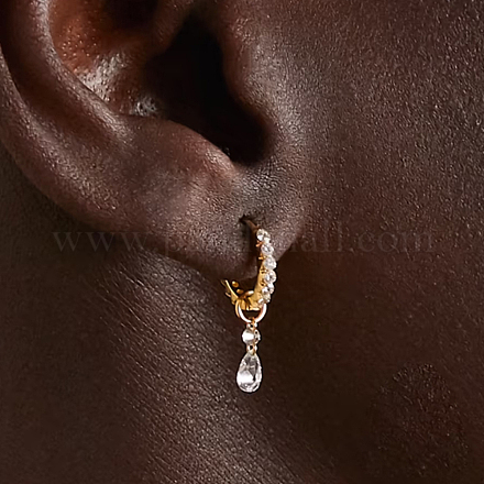 Элегантные винтажные серьги-кольца из стерлингового серебра s925 в форме капли YO6576-1-1