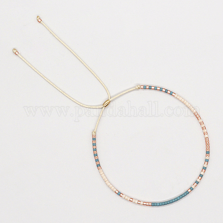 Glass Seed Braided Bead Bracelet CG0646-12-1