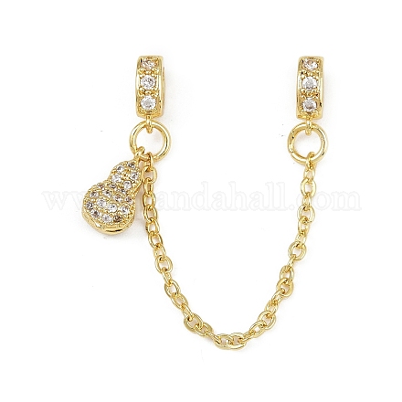 Латунные паве прозрачные кубические цирконии европейские защитные цепи с подвесками KK-L236-15D-G-1