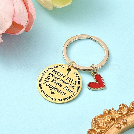 Брелок из эмалевого сплава и нержавеющей стали 201 KEYC-YW00101-04-1