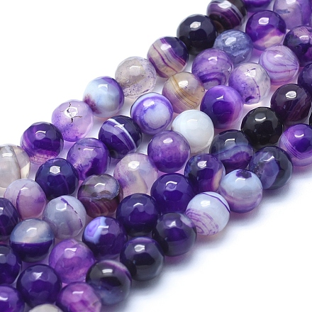 Perles d'agate naturelles G-J371-13-10mm-1